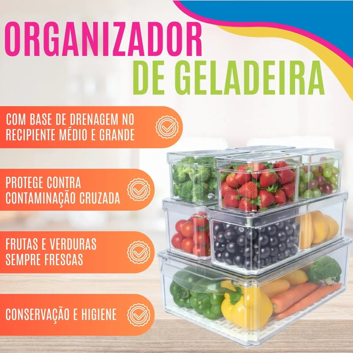 Organizadores De Nevera Almacenamient x7